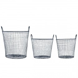 Set of 3 Baskets Wire