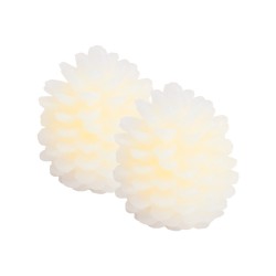 Pomme de pain LED H 10cm lot de 2