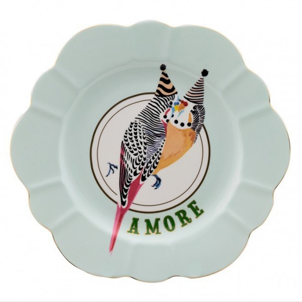 Parakeets Plate 23cm