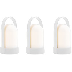 Lampe à poser Uri lot de 3 Blanc