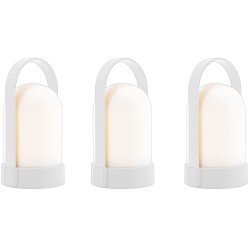 Uri table lamp set of 3 White