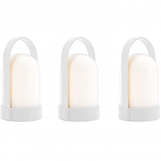 Uri table lamp set of 3 White