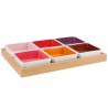 Tray and set of 6 bowls multicolor