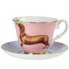 Dachshund and Poodle tea cup set of 2