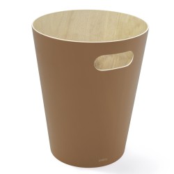 Waste Can Woodrow Black Wood Diam 23 X H 28 cm 7,5 L Umbra