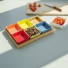 Tray and set of 6 bowls multicolor