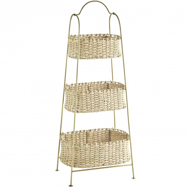 Standing basket rack