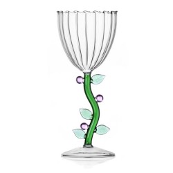 Stemmed Glass Pink Flower