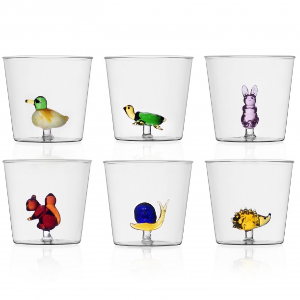 Verres Animaux lot de 6