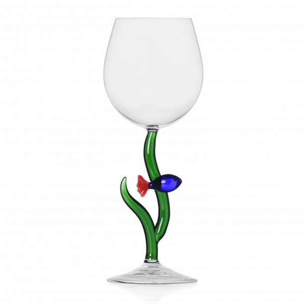 Stemmed Glass White Flower