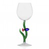 Stemmed Glass White Flower