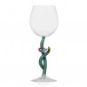 Stemmed Glass White Flower