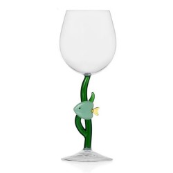 Stemmed Glass White Flower