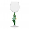 Stemmed Glass White Flower