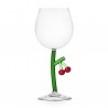 Stemmed Glass White Flower