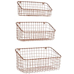 Rack shelves in wire set of 3