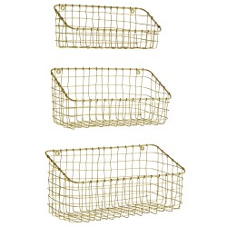 Rack shelves in wire set of 3