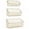 Rack shelves in wire set of 3