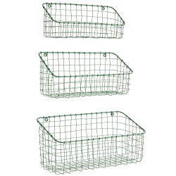 Rack shelves in wire set of 3