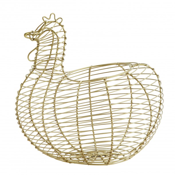 Panier en fils de fer Poule