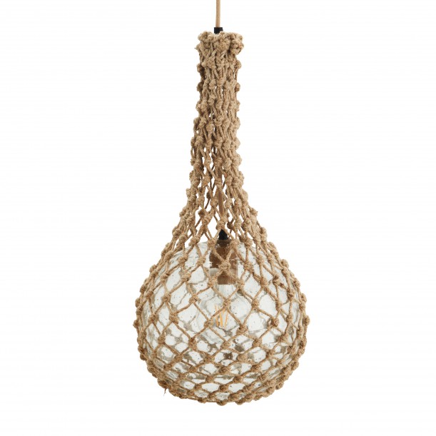 Suspension filet en jute h 50 cm