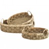 Plateau en fibre naturelle lot de 3