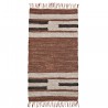 Tapis en cuir et coton 140 x 70 cm