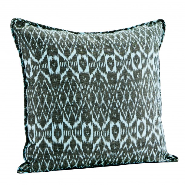 Housse de coussin Ikat menthe