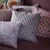 Housse de coussin en coton imprimé taupe