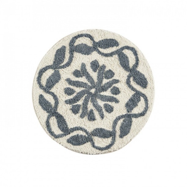 Tapis de bain tufté rond