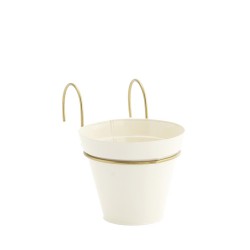 Pot suspendu rond dia 16 cm - Ecru